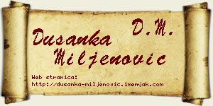 Dušanka Miljenović vizit kartica